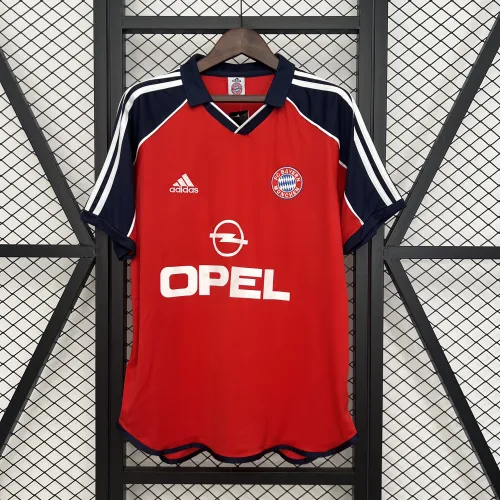 00/01 Maglia da calcio retro rossa da casa del Bayern Monaco