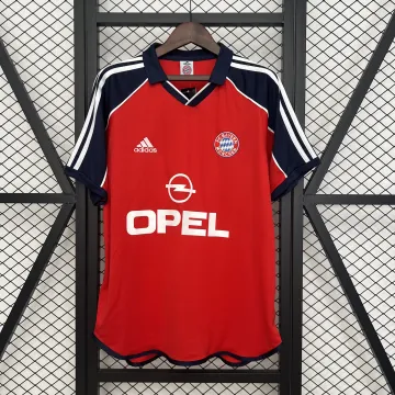 00/01 Bayern München Retro nach Hause rot Fußballtrikot