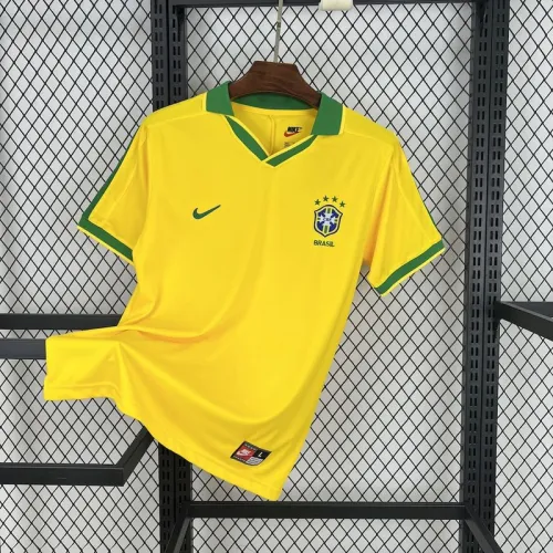 1997 Brasilien Home Retro Fußball Trikot