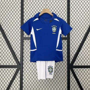 Maillot rétro enfant extérieur Brésil Coupe du Monde 2002