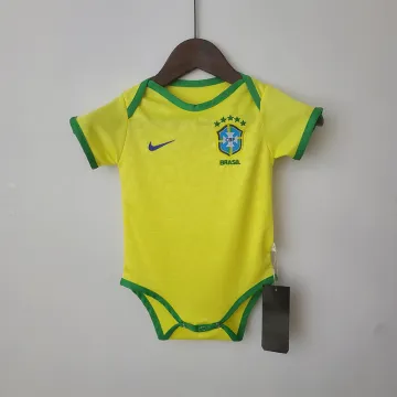 Brazilië WK 2022 thuisshirt voor baby's