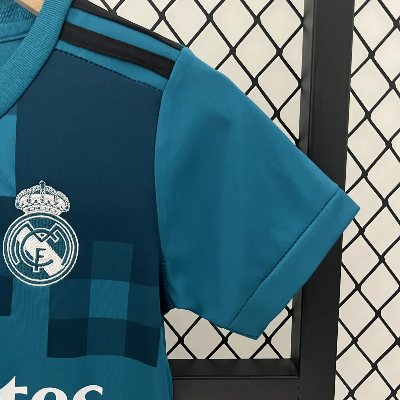 17/18 Real Madrid third away blue Retro kids kit