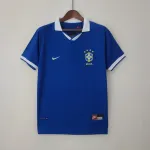 1997 Brazil Retro away blue soccer jersey