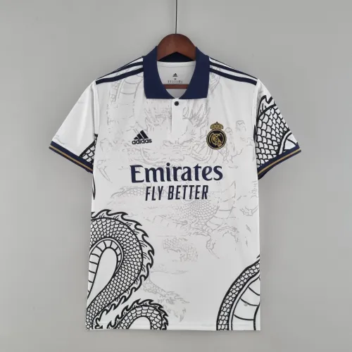 22/23 Real Madrid Chinese Dragon White soccer jersey