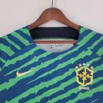 2022 World Cup Brazil Special Edition green and blue Soccer Jersey