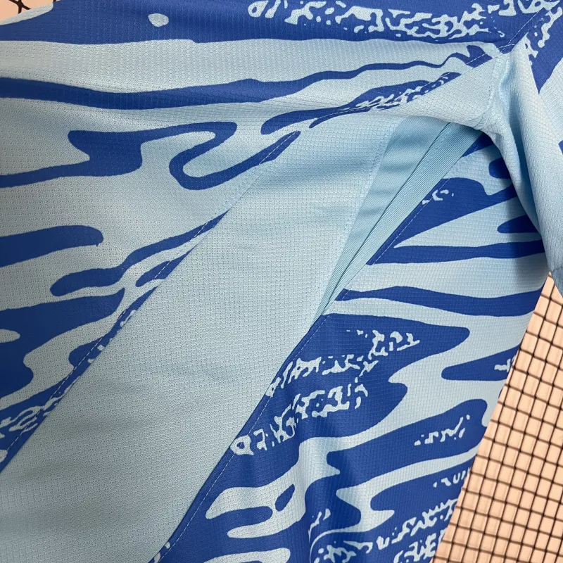 2024 Portugal Goalkeeper Blue Soccer Jersey