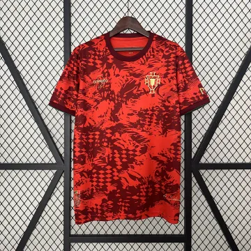 2024 Portugal Training Wear Red Soccer Jersey