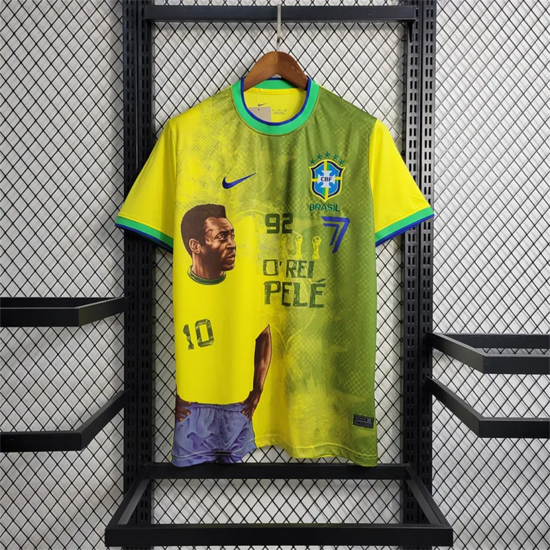 2023 Brazil PELE Commemorative Yellow Type B Soccer Jersey