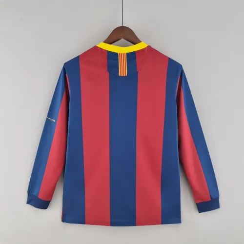 10/11 Barcelona UEFA Champions League Home Retro long sleeve Jersey