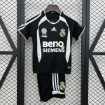 06/07 Real Madrid away black Retro kids kit