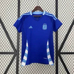 2024 Argentina Away Women Women's Soccer Jersey - product photo 2024 Argentina Away Women's Soccer Jersey front view with team crest and design.