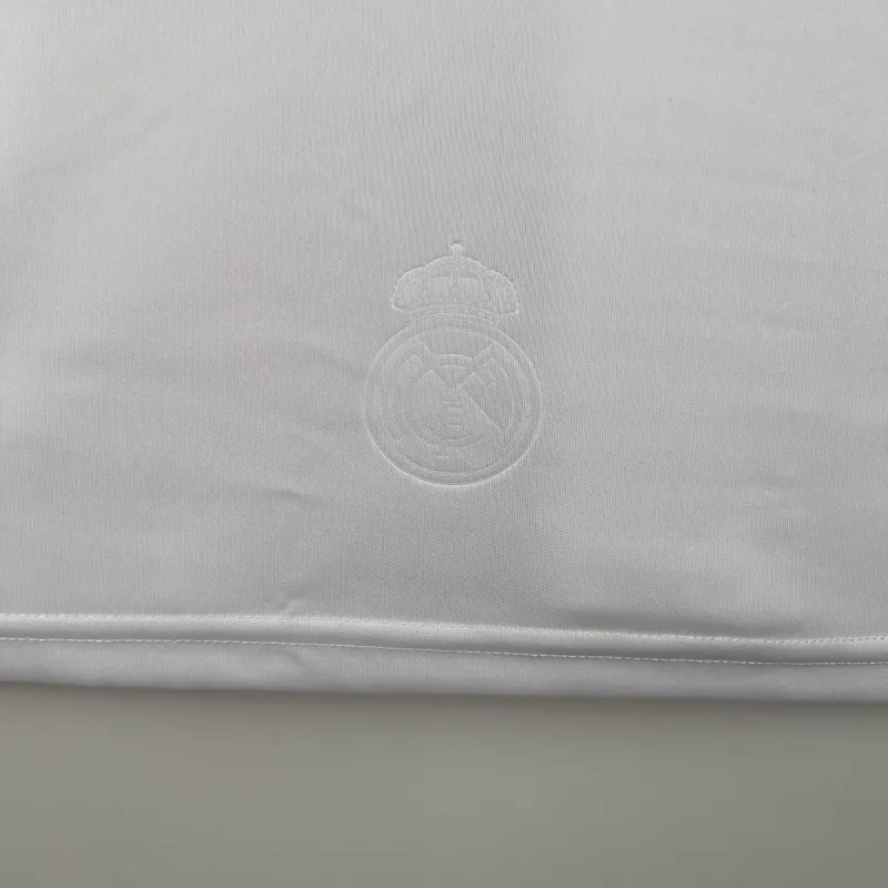 08/09 Real Madrid Retro Home white soccer jersey