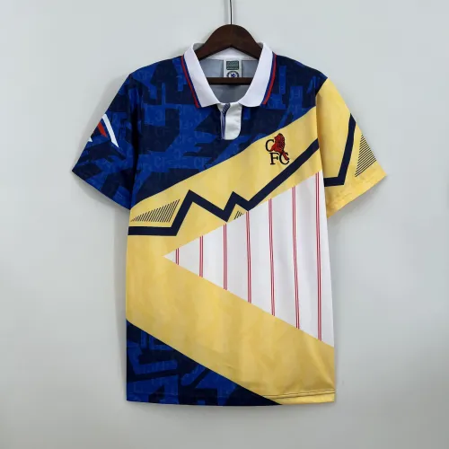 1990 Chelsea Blue and Yellow Retro Soccer Jersey