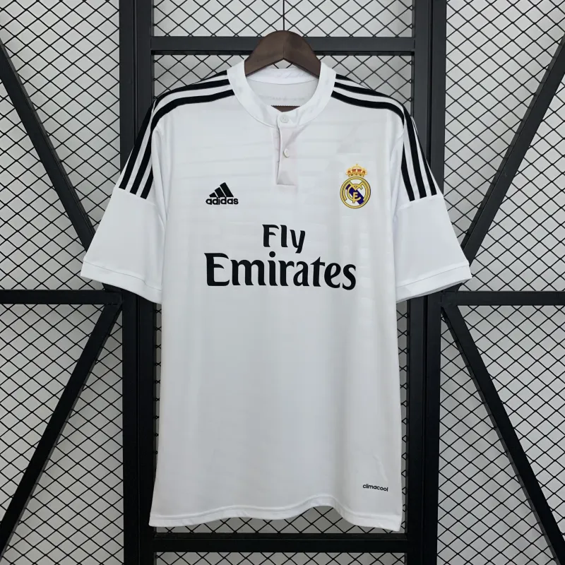 14/15 Real Madrid Retro home white soccer jersey