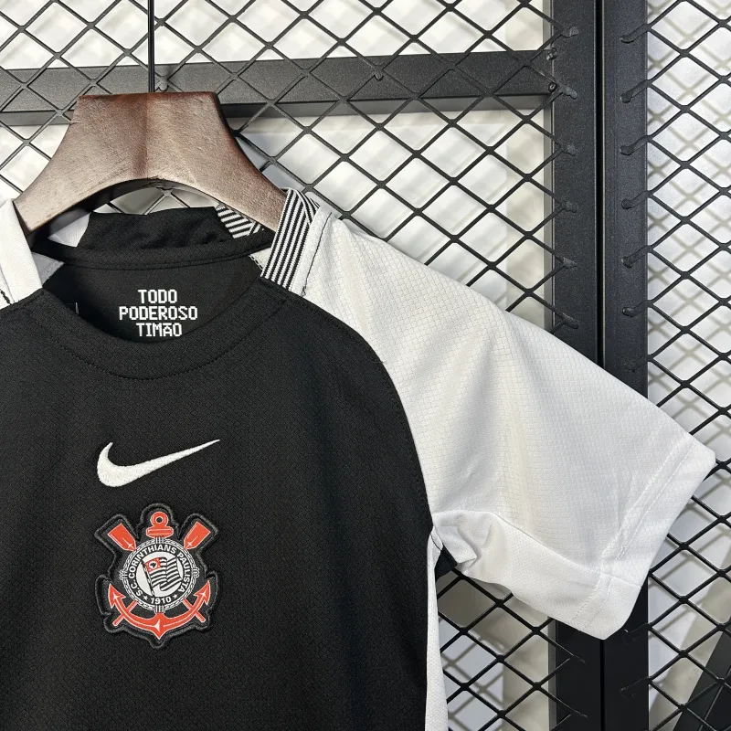 25/26 Corinthians Heimtrikot schwarz Kinder