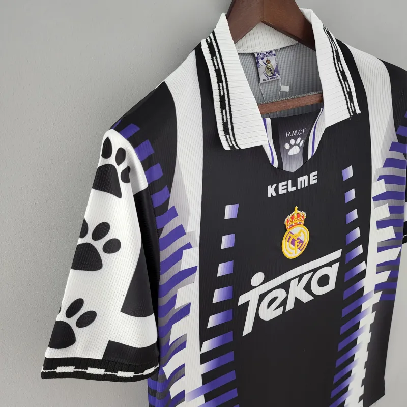 97/98 Real Madrid Retro Third away black soccer jersey