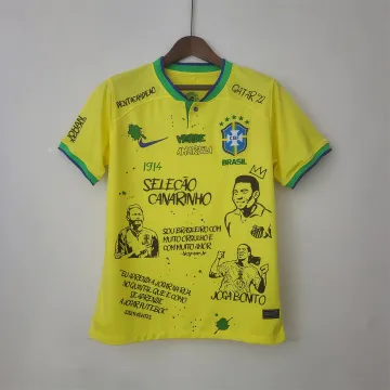 2022 World Cup Brazil home Court Graffiti Board Soccer Jersey
