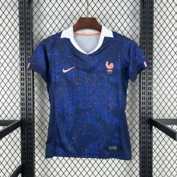 2025 France Home Woman Women's Jersey - product photo 2025 France Home Woman Women's Jersey front view, showcasing blue design and crest.