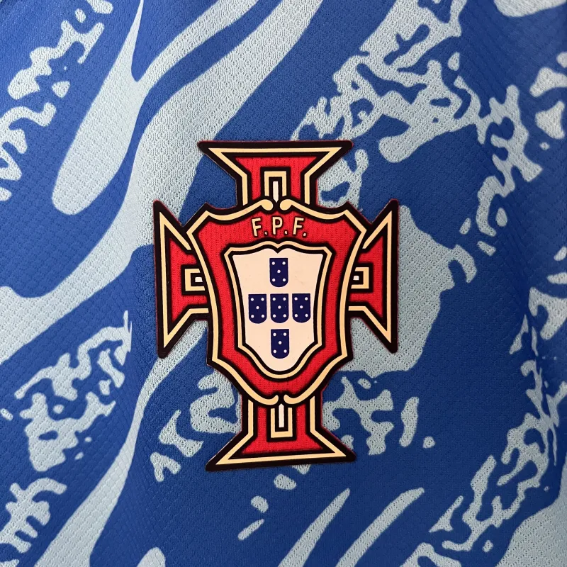 2024 Portugal Goalkeeper Blue Soccer Jersey