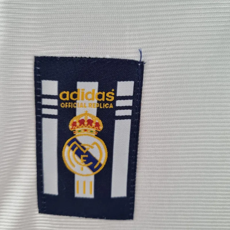 Camisola de futebol branca do Real Madrid Retro Home 2000