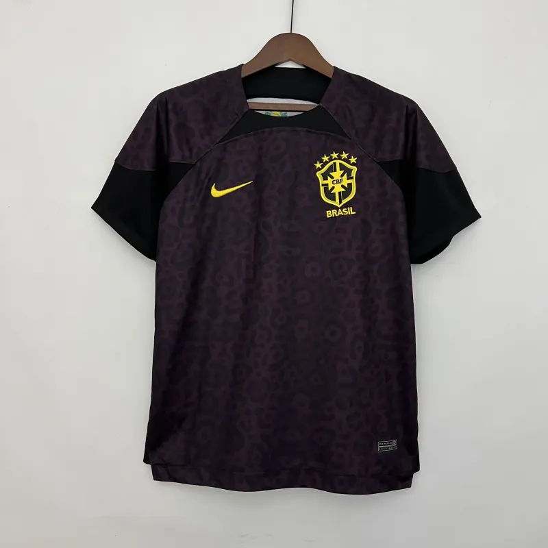 2022 World Cup Brazil Goalkeeper Brown Soccer Jersey