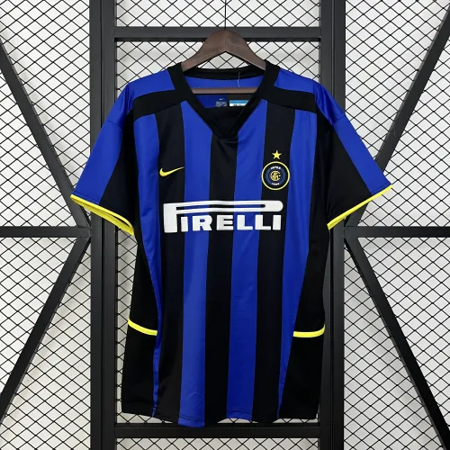 02/03 Camisola de futebol azul do Inter de Milão Retro home
