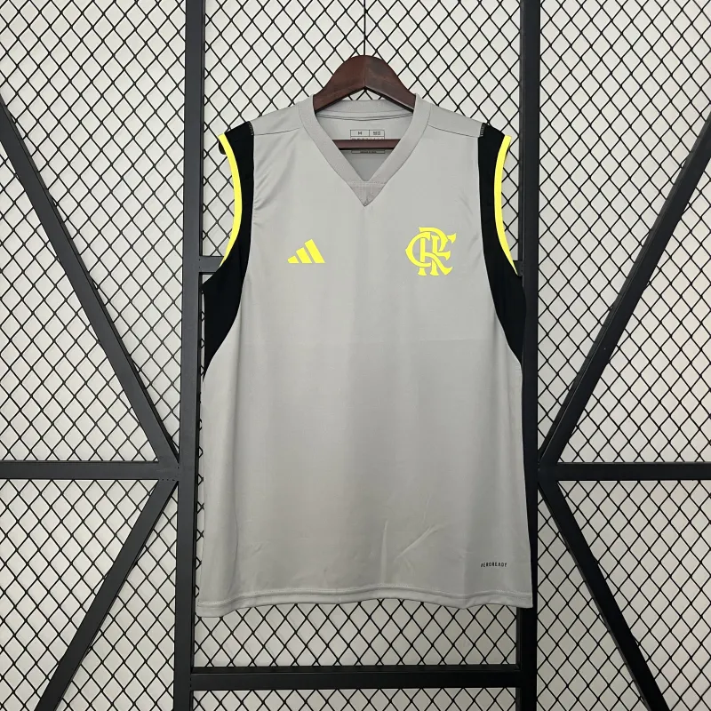 24/25 Flamengo Training Wear Gray Vest Sleeveless Football Jersey