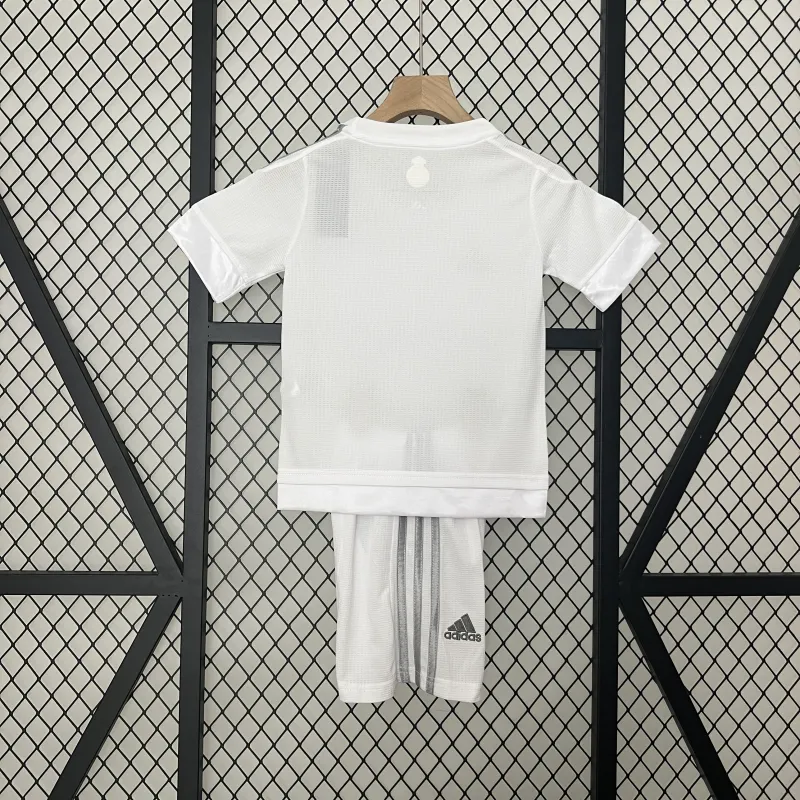 15/16 Real Madrid Retro home white kids kit