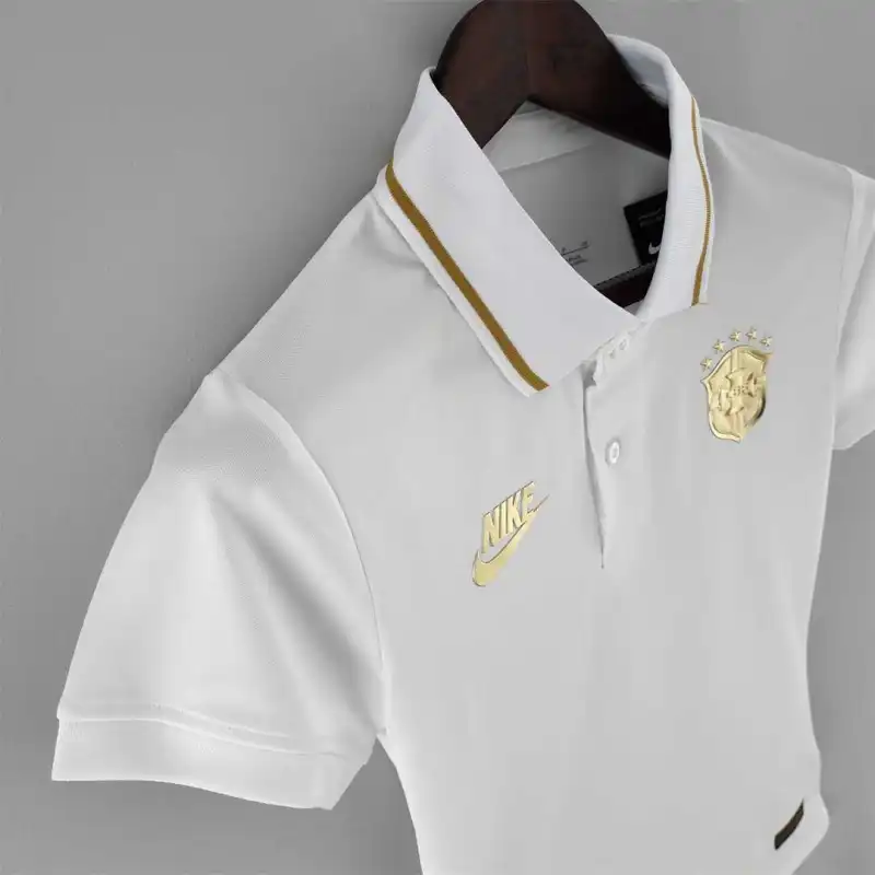 Coupe du Monde Brésil 2022 Blanc Maillot POLO Femme