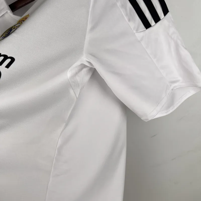 08/09 Real Madrid Retro Home white soccer jersey
