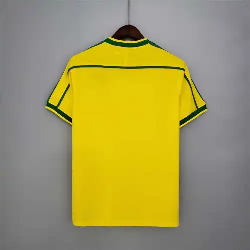 1998 World Cup Brazil Home Retro Soccer Jersey