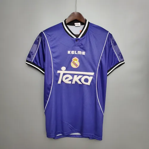 97/98 Real Madrid Auswärtstrikot im Retro-Stil in Lila