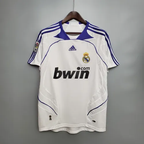 07/08 Real Madrid home Retro white soccer jersey