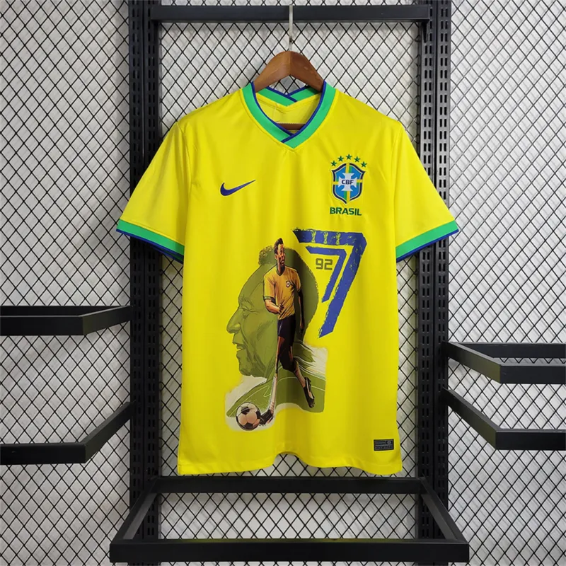 2023 Brazil PELE Commemorative Yellow Type A Soccer Jersey