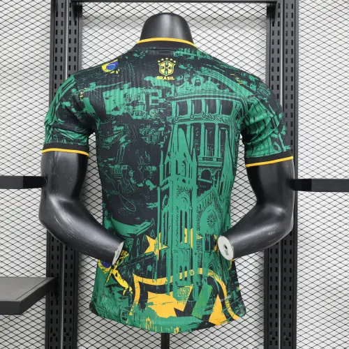 Camiseta verde de jugador edición especial de Brasil 2024