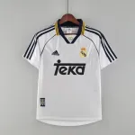 Camisola de futebol branca do Real Madrid Retro Home 2000