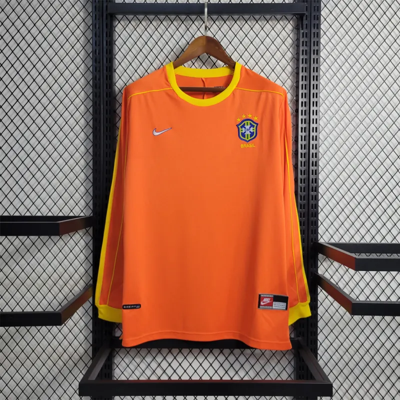 Coupe du monde 1998 Brésil Gardien de but Retro Maillot manches longues