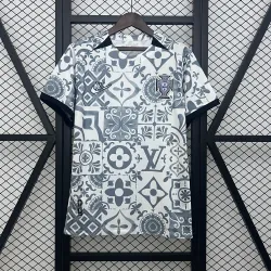 2025 Portugal Special Edition Grey Men's Soccer Jersey, front view with detailed crest.