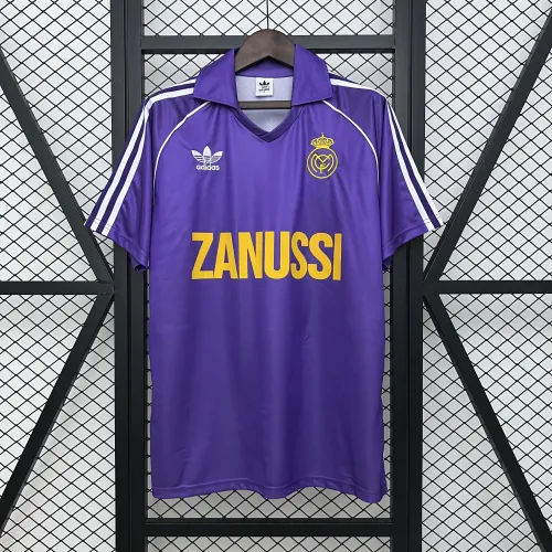 84/85 Real Madrid Away Retro purple soccer jersey