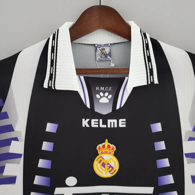 97/98 Real Madrid Retro Third away black soccer jersey