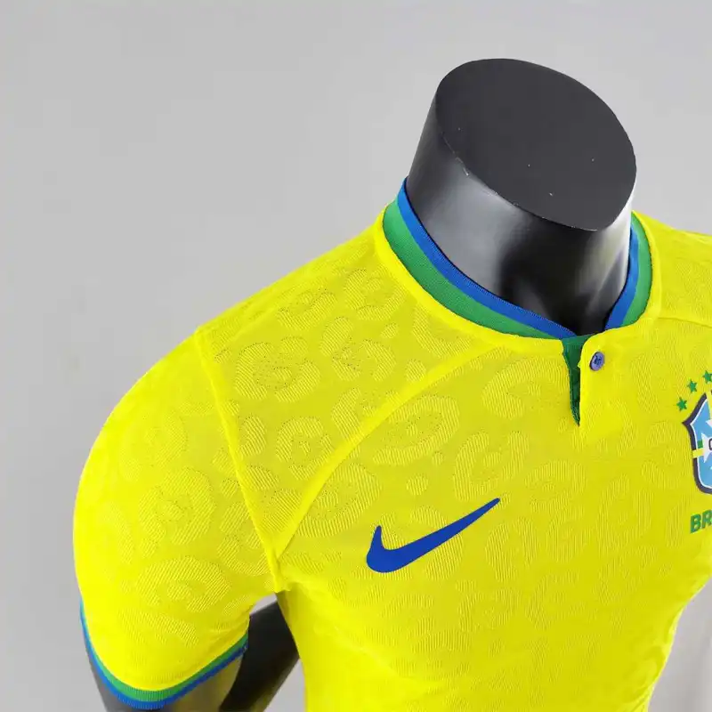 2022 World Cup Brazil Home Player Version Jersey