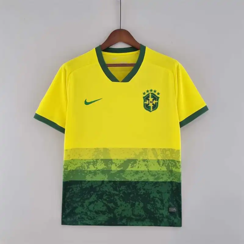 2022 World Cup Brazil Special Edition yellow and green Soccer Jersey