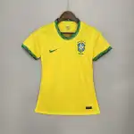 2021 Maillot de football rétro du Brésil à domicile pour femmes Maillot de football domicile rétro 2021 du Brésil pour femmes