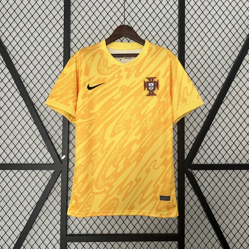 2024 Portugal Yellow Goalkeeper Soccer Jersey