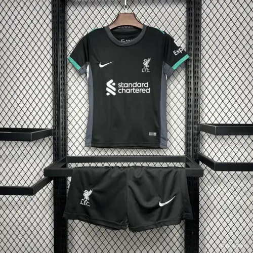 Maillot noir pour enfants Liverpool 24/25 (à l'extérieur)