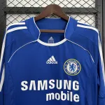 06/07 Camisola de Futebol Retro de Manga Comprida Casa do Chelsea