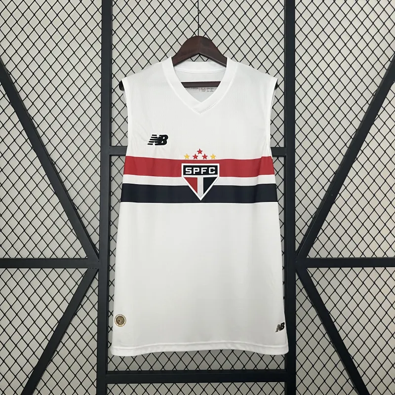 24/25 Sao Paulo Home Vest Sleeveless Football Jersey
