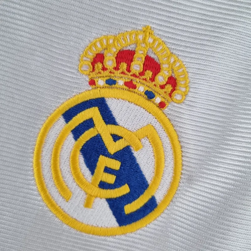 Camisola de futebol branca do Real Madrid Retro Home 2000