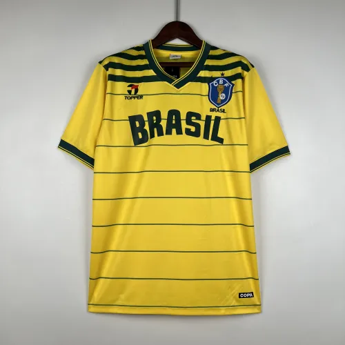 1984 Brazil Home Retro Soccer Jersey