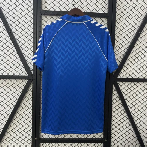 86/88 Real Madrid away Retro blue soccer jersey